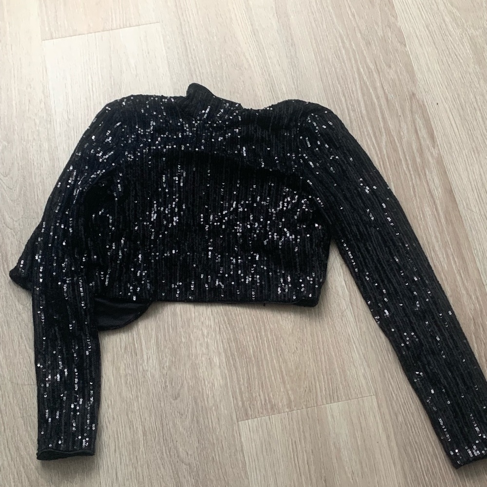 XS H&M black Sequins top